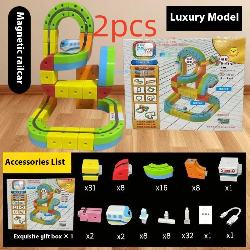 MagniTrack™ – Creative Magnetic Rail Car Adventure Set 🚄✨