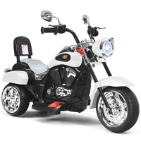 3 Wheel Kids Ride on Motorcycle 6V Battery Powered Electric Toy White