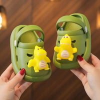 DinoStomp– Thick-Bottom Cartoon Slippers for Kids’ Cozy Adventures