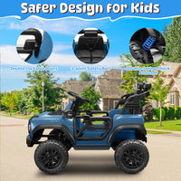 Ford Bronco Raptor Electric Ride on Toy Car for Toddler Kids, 12V Battery Powered Ride on Cars W/Remote Control, Bluetooth & Lights, Blue