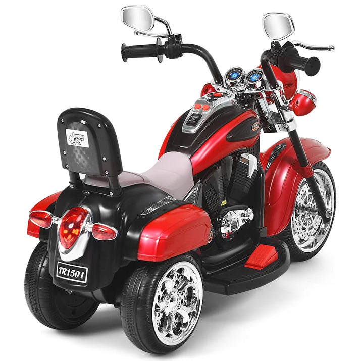 3 Wheel Kids Ride on Motorcycle 6V Battery Powered Electric Toy Red