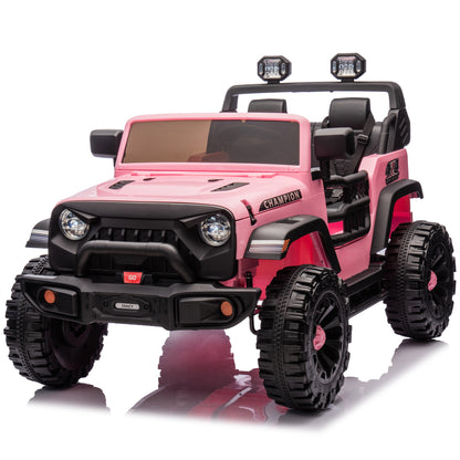 24V Two-seater Kids Ride On Electric Car W/parents control,Seat width 19.69in,400W motor,Four-wheel suspension,light&searchlight,USB,MP3,Bluetooth,Provide a speed of 1.86-4.35MPH for kids of 3+. - The Little Big Store