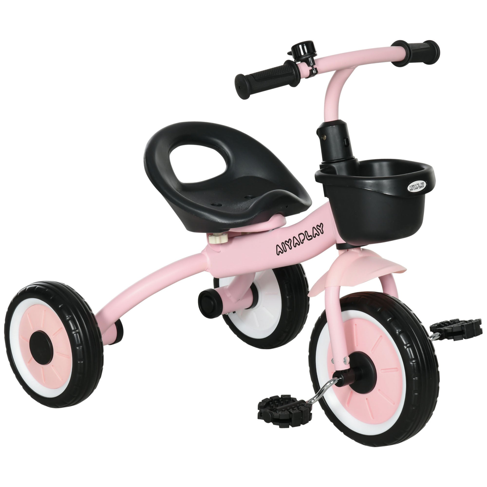 Qaba Pink Toddler Tricycle with Adjustable Seat (2–5Y)