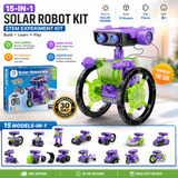 15-in-1 Solar & Battery Robot Kit – 212 Pieces