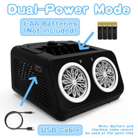 Automatic Bubble Machine, Bubble Blower with 2 Fans 20000+Bubbles Per/Min, Electric Bubble Maker for Kids Toddlers, Operated by Plug-in or Batteries, with 10xBubble Solution, Bubble Toys for Outdoor