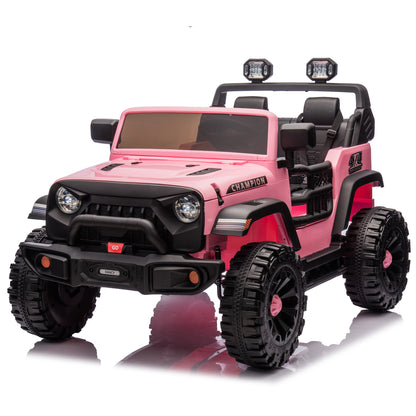 24V Two-seater Kids Ride On Electric Car W/parents control,Seat width 19.69in,400W motor,Four-wheel suspension,light&searchlight,USB,MP3,Bluetooth,Provide a speed of 1.86-4.35MPH for kids of 3+. - The Little Big Store