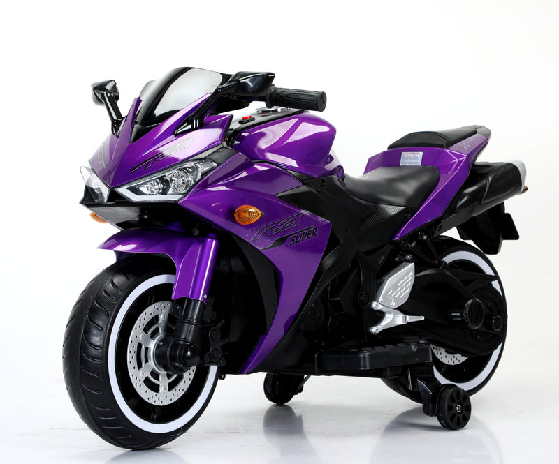 Kids Motorcycle 12V motorcycle for kids 3 4 5 6 years Boys Girls  12v7ah kids motorcycle ride on toy with Training  Wheels/manual throttle/ drive by hand /Lighting  wheels