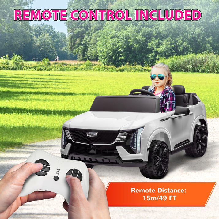 2-Seater Ride on Truck, 12V 10AH Cadillac Escalade IQ 2025 Kids Electric Ride-On Car - The Little Big Store