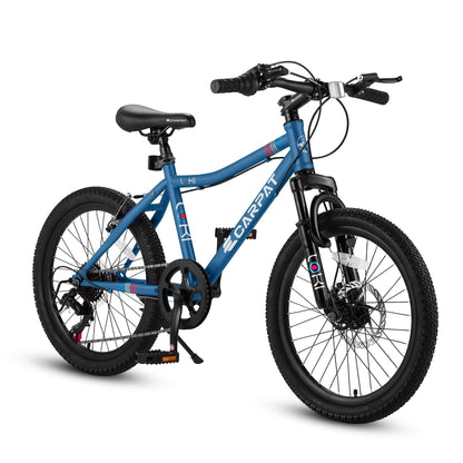 S20101 20 Inch Kids' Bike, Boys Girls Mountain Bike Ages 8-12, 7 Speed Teenager Children Kids' Bicycles, Front Suspension Disc Brake Rear V-Brake, High Steel Frame - The Little Big Store