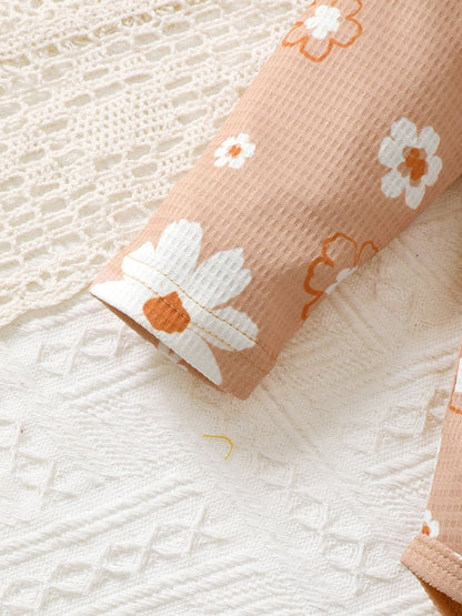 Children's Ruffled Floral Bodysuit and Bloomer, Headband Set - The Little Big Store