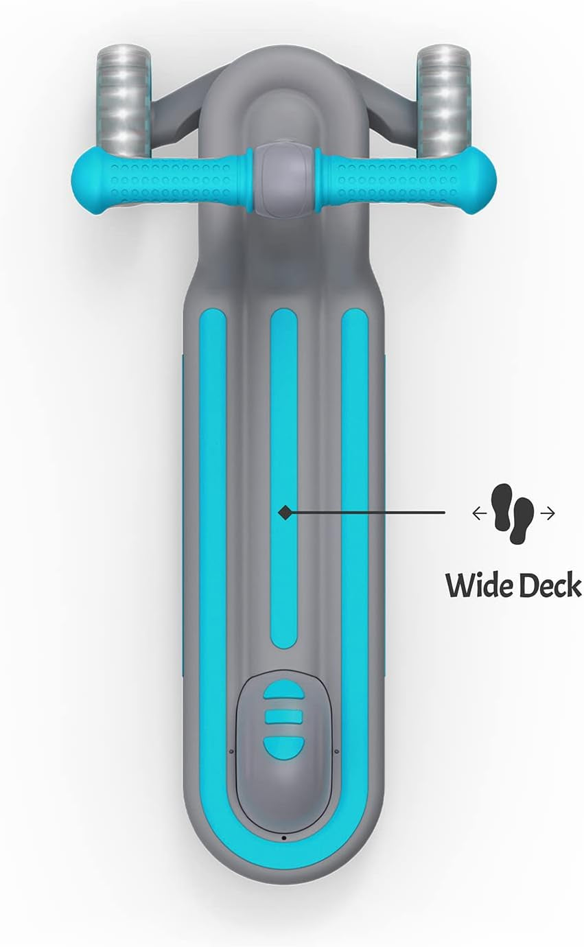 Gleam Kids Kick Scooter - Light Up Your Ride with LED Wheels, Adjustable Handlebar, and Enhanced Stability for Ages 3+