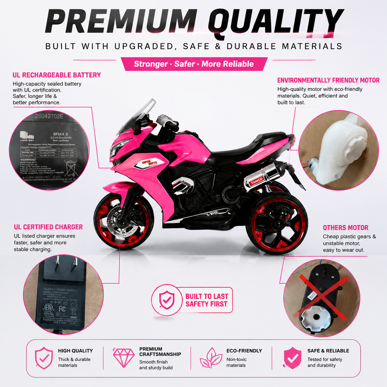 12V Kids Electric Motorcycle Trike with LED Wheels | Ride-On Trike for Ages 3–6