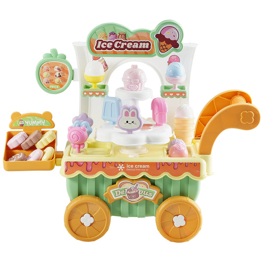 Ice Cream Cart for Kids Pretend Play Ice Cream Shop for Kids Aged 3+