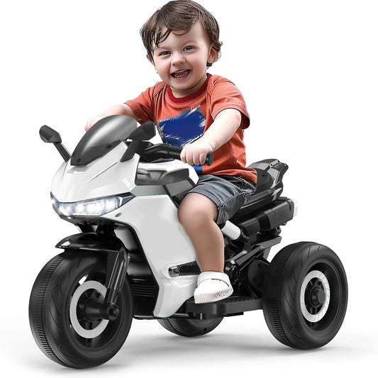12V Motorcycle for Kids, Electric Motorcycle with 3 Wheels&Music ,Ride on Toys for Boy Girl