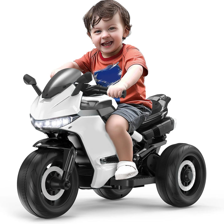12V Motorcycle for Kids, Electric Motorcycle with 3 Wheels&Music ,Ride on Toys for Boy Girl