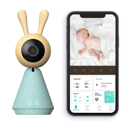 Kami by YI Smart Baby Monitor with Camera and Audio Encrypted WiFi HD Video Sleep Tracking Night Vison and Light 360° Speaker Room Temperature & Humidity Sensors Works w/Alexa & Google - The Little Big Store