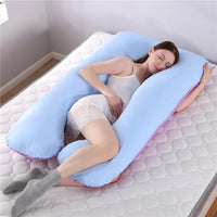 Sleeping Support Pillow For Pregnant Women Body PW12 100% Cotton Rabbit Print U Shape Maternity Pillows Pregnancy Side Sleepers - The Little Big Store