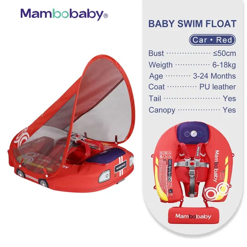 SplashVIP Baby Float: Ultimate Non-Inflatable Swim Trainer with Canopy