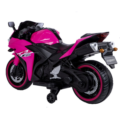 kids motorcycle,12V motorcycle for kids 3 4 5 6 years Boys Girls 12v7ah kids motorcycle ride on toy with Training Wheels/manual throttle/ drive by hand /Lighting wheels - The Little Big Store