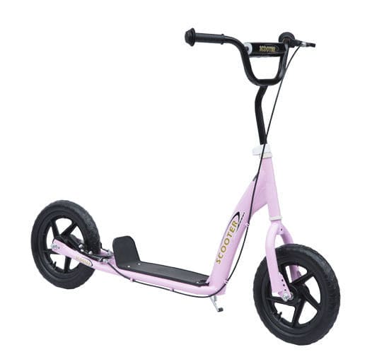 HOMCOM Kick Scooter for Kids 5-12 Years Old, Big Wheel Kids Scooter with Adjustable Height Handlebar, Non-slip Footplate, Rear Brake, Pink - The Little Big Store
