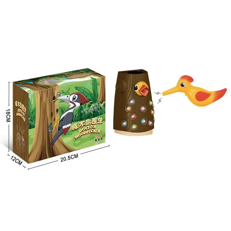 Woodpecker Worm Catching Game: Magnetic Family Fun and Educational Toy Set for Kids - The Little Big Store