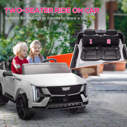 2-Seater Ride on Truck, 12V 10AH Cadillac Escalade IQ 2025 Kids Electric Ride-On Car - The Little Big Store