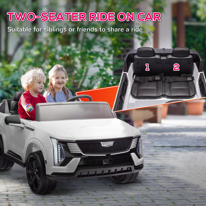2-Seater Ride on Truck, 12V 10AH Cadillac Escalade IQ 2025 Kids Electric Ride-On Car - The Little Big Store