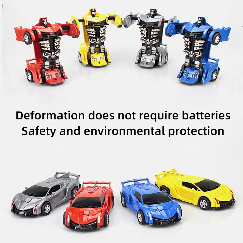One-Key Transforming Robot Car Toy
