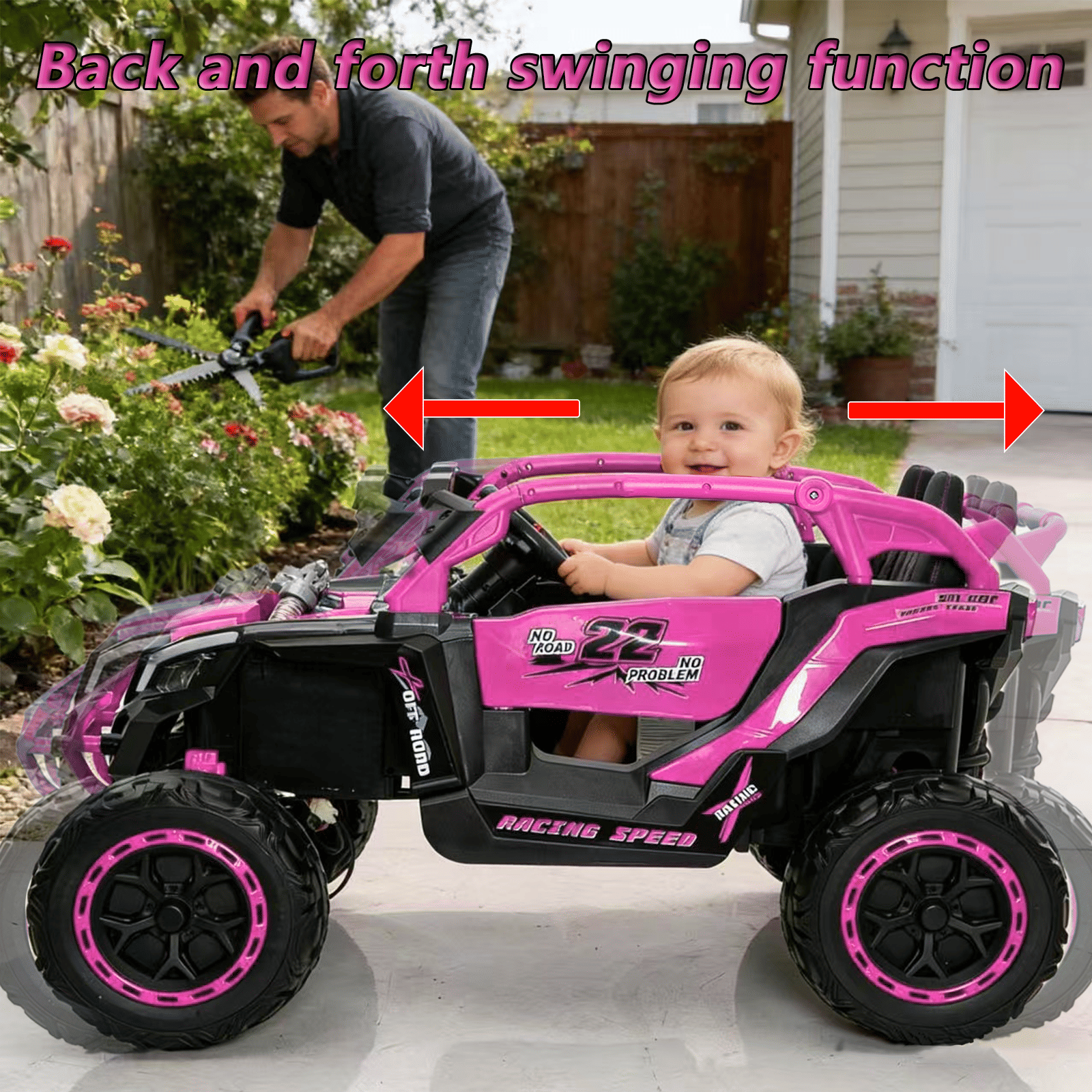 24V 400W Kids Ride on Car UTV W/Parents Remote Control,4-wheel suspension, 3 Speed, Power display,Bluetooth,MP3,Music,LED Light, Provide a speed of 4-8KM/H For Kids Age 3+ years old
