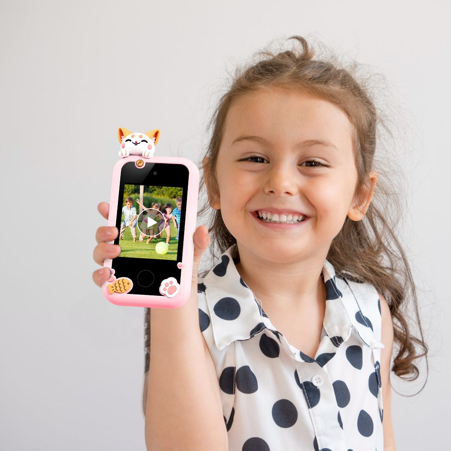 Kids Toy Smartphone Dual Camera Phone Touchscreen Learning Toy with Shockproof Cartoon Case Torch 16 Games ABC Learning for Boys Girls Aged 3+ GPCT5263