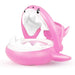 Inflatable Swim Rings For Kids With Sun Shade Poncho; Swim Rings For Infants And Toddlers; Foldable Shark Swim Seat Rings - The Little Big Store
