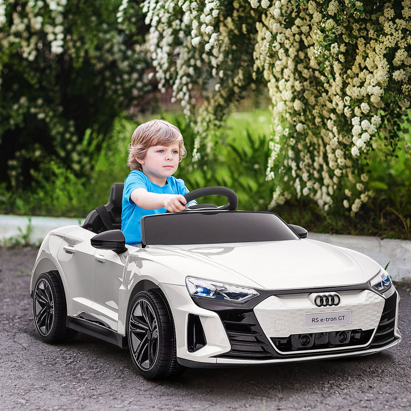 12V Kids Electric Ride-On Car with Remote & Music – White