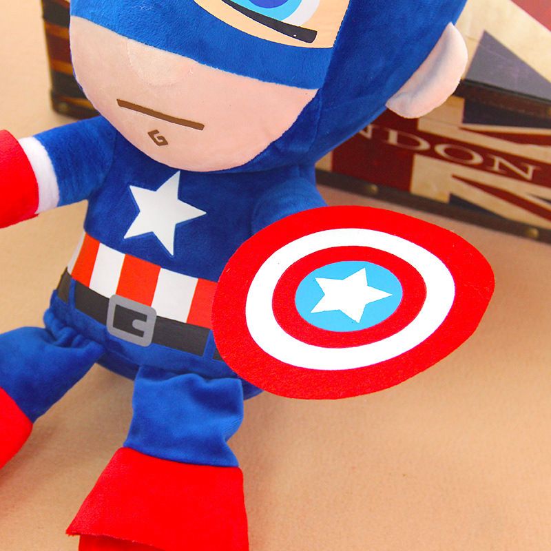 Disney Superhero Plush Toys - Captain America & Iron Man Doll Set for Kids