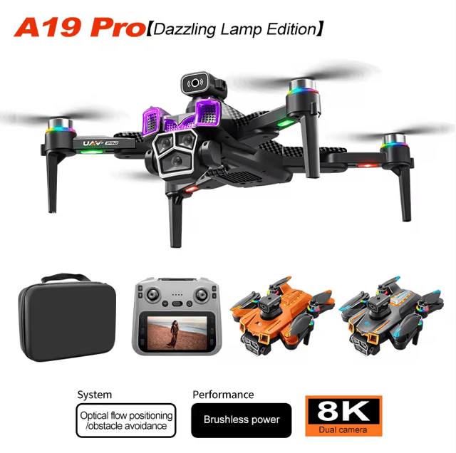 A19 Pro Drone with 8K Dual Camera, 5G FPV & Obstacle Avoidance