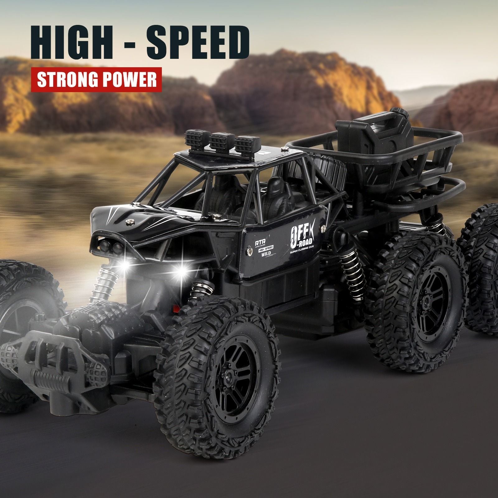 All-terrain Electric Toy Car, Alloy Car, 1:20 Scale Model Car, 2.4GHz R/ C Off-road Car, High-speed Car, with Headlights And Shock Absorption, Birthday Gifts for Kids Over 3 Years Old