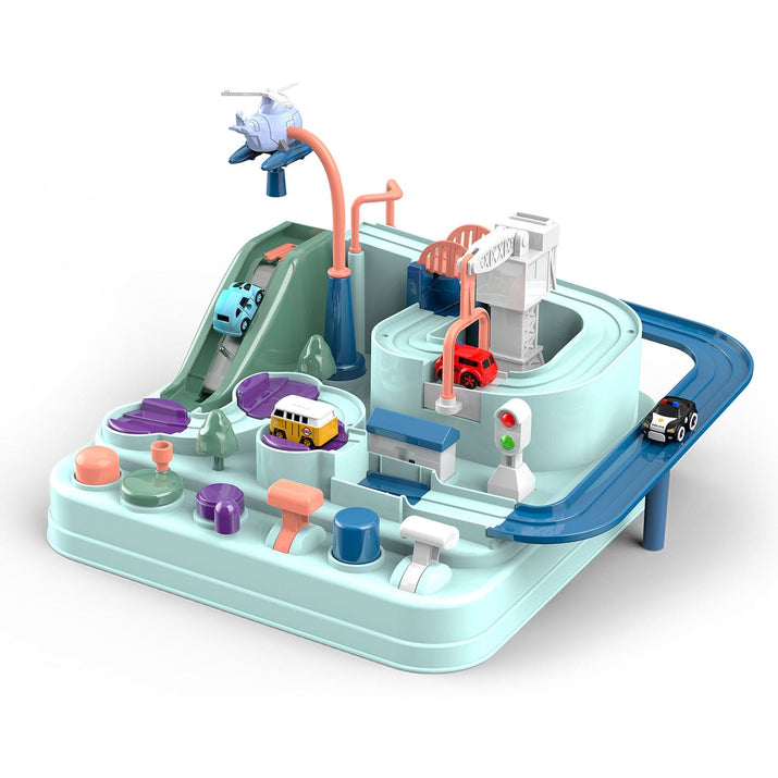 CityQuest Adventure Race Track: Magnetic Rescue Car Playset for Kids - The Little Big Store