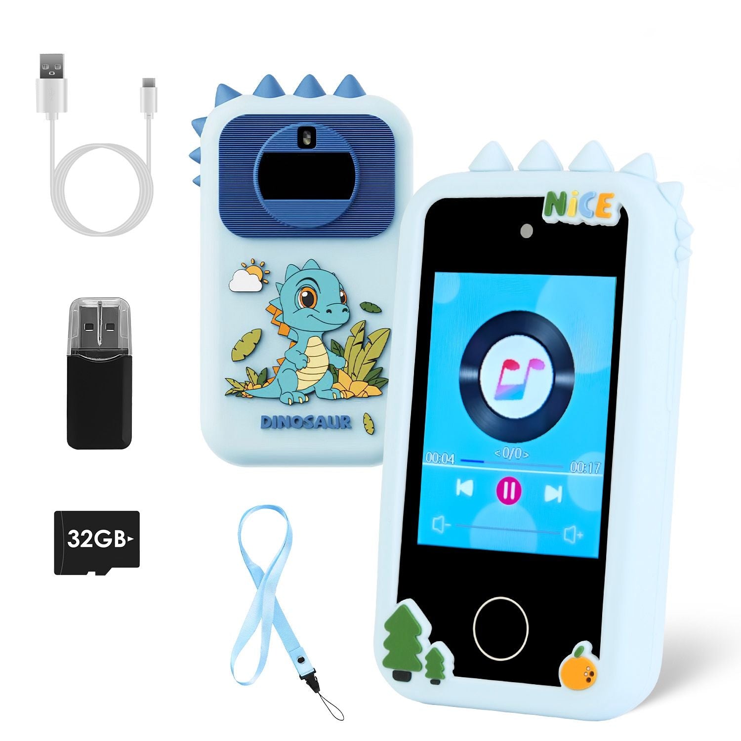 Kids Toy Smartphone Dual Camera Phone Touchscreen Learning Toy with Shockproof Cartoon Case Torch 16 Games ABC Learning for Boys Girls Aged 3+ GPCT5263