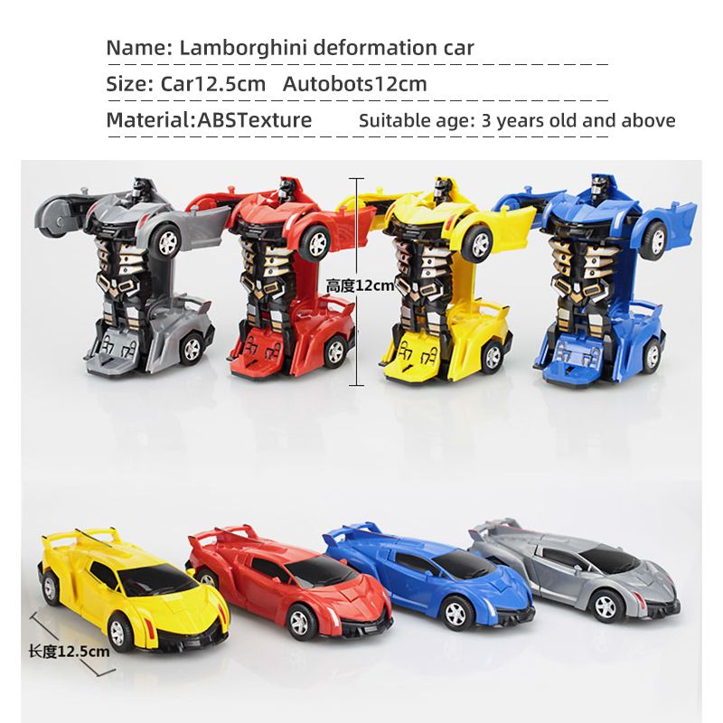 One-Key Transforming Robot Car Toy