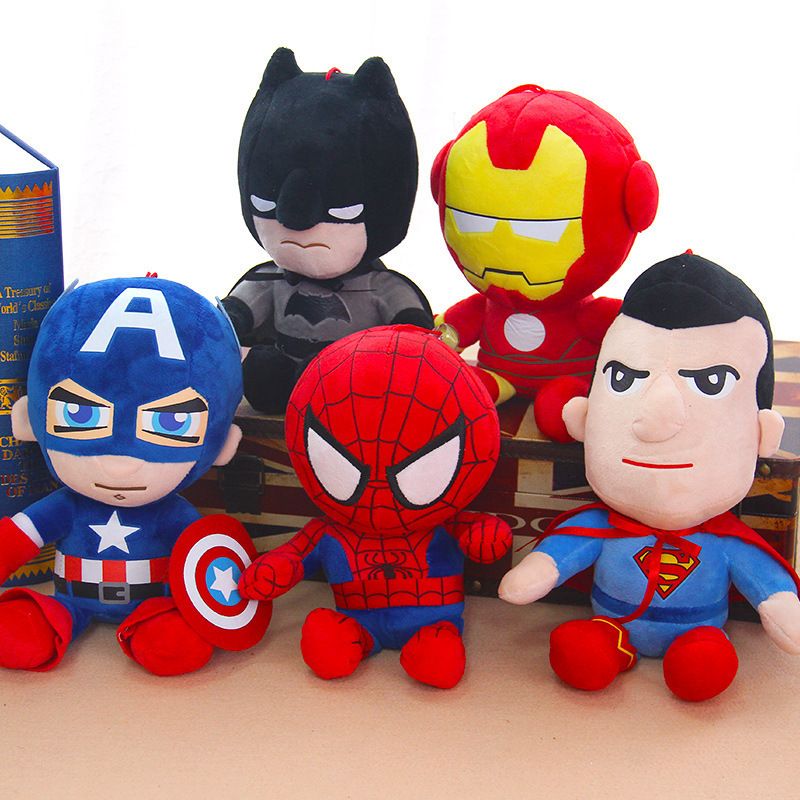 Disney Superhero Plush Toys - Captain America & Iron Man Doll Set for Kids