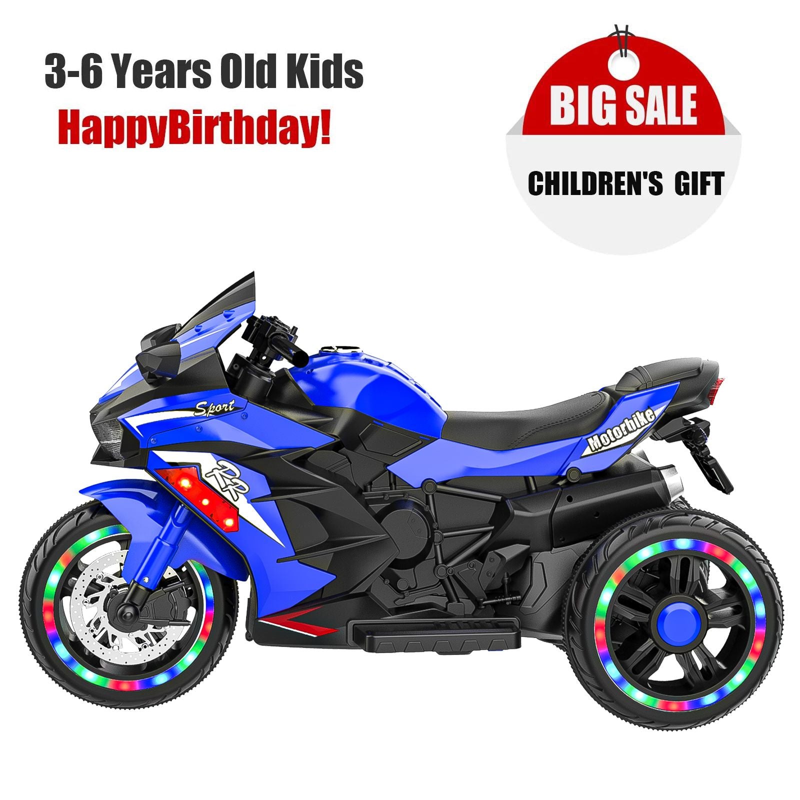 12V Bluetooth Kids Electric Ride-On Motorcycle