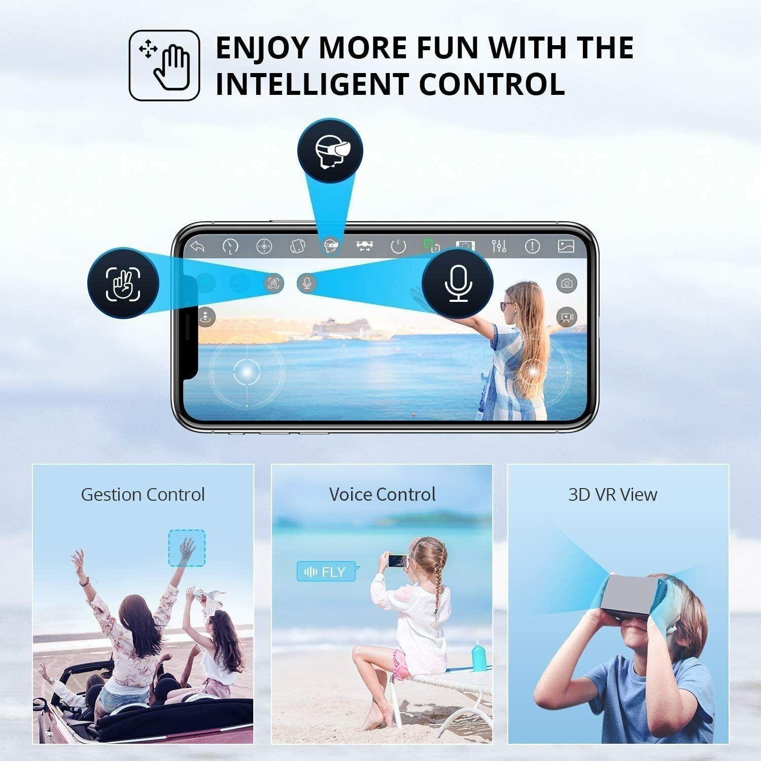 Foldable Quadcopter Drone with 6K HD Dual Camera - Ultimate 3 Battery RC Flying Experience