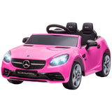 Pink SLC 300 ride-on front view with black seating area