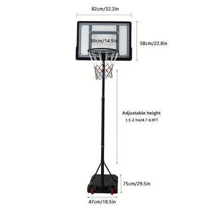 Kids Basketball Hoop with Adjustable Height, Indoor Outdoor Goal