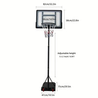 Kids Basketball Hoop with Adjustable Height, Indoor Outdoor Goal