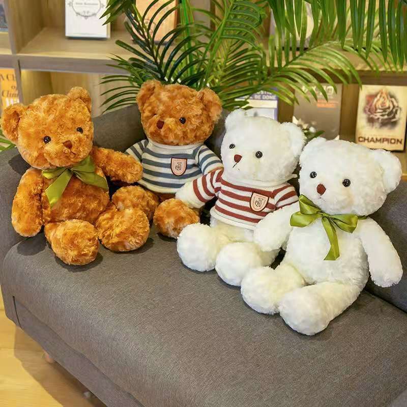 Cozy Teddy Bear Plush - Soft Cotton Stuffed Animal for Babies & Kids