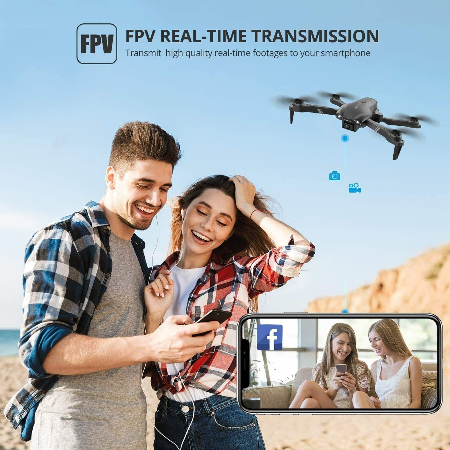 Foldable Quadcopter Drone with 6K HD Dual Camera - Ultimate 3 Battery RC Flying Experience