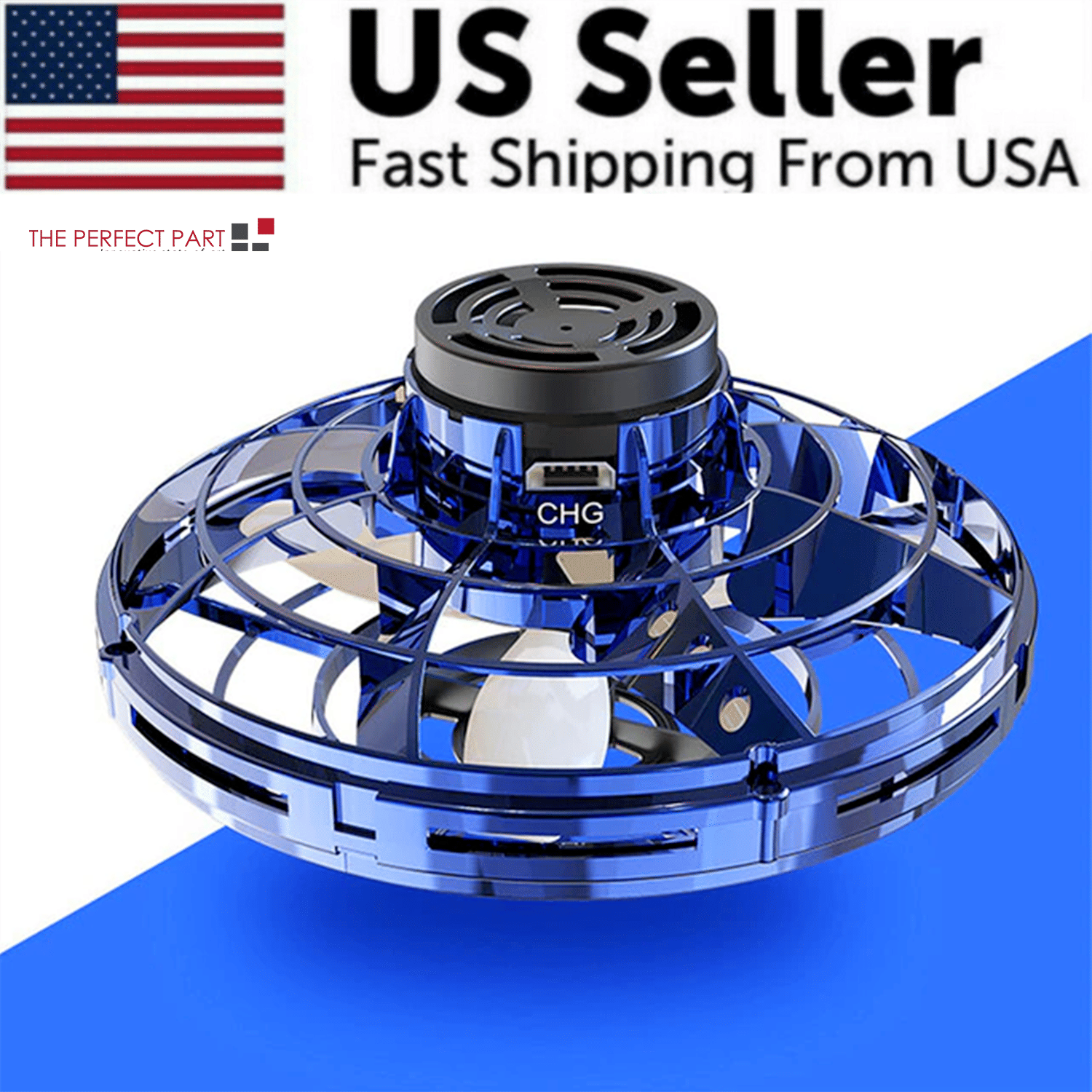 LED Light-Up Fidget Spinner Drone Ball for Stress Relief and Focus