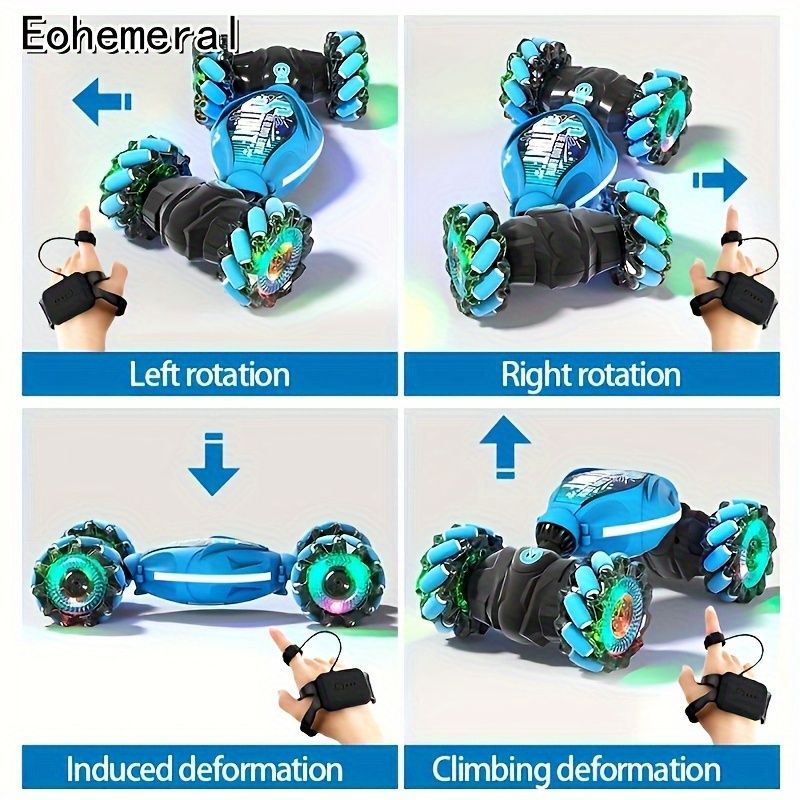 Remote Control Stunt Car with Music, Lights & Rechargeable Battery - Thrilling Outdoor Play