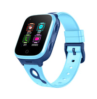 Smartwatch with a blue strap on a white background
