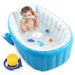Baby Inflatable Bathtub; Portable Toddler Bathtub Baby Bath Tub Foldable Travel Tub with Air Pump - The Little Big Store